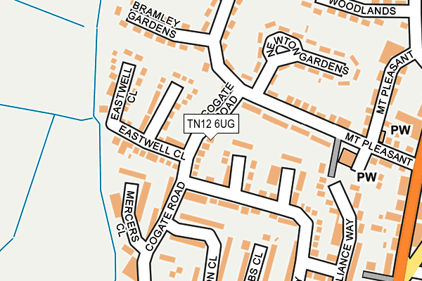 TN12 6UG map - OS OpenMap – Local (Ordnance Survey)