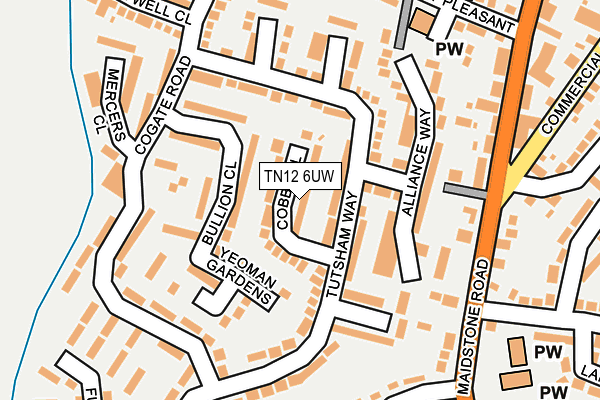 TN12 6UW map - OS OpenMap – Local (Ordnance Survey)