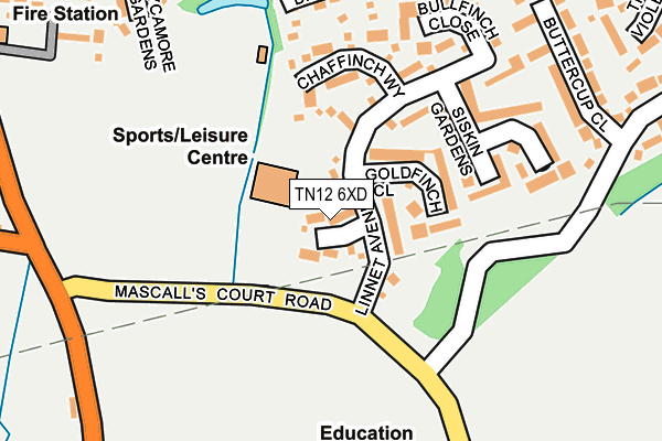 TN12 6XD map - OS OpenMap – Local (Ordnance Survey)