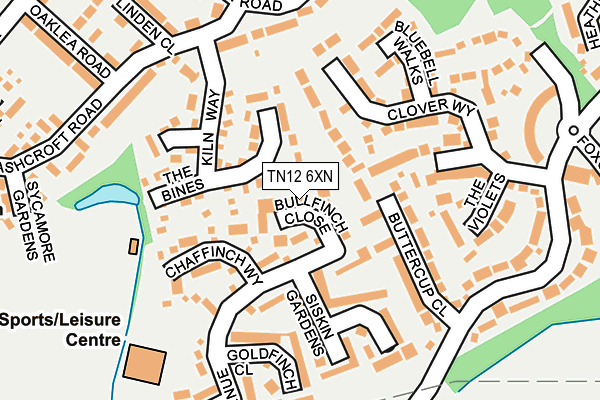TN12 6XN map - OS OpenMap – Local (Ordnance Survey)