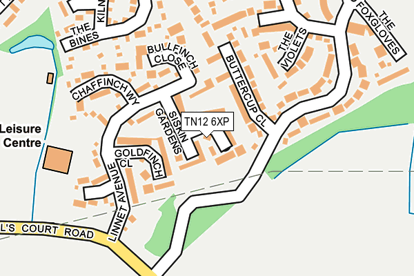 TN12 6XP map - OS OpenMap – Local (Ordnance Survey)