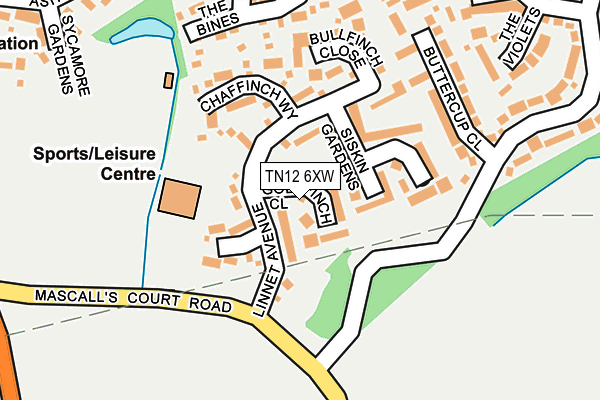 TN12 6XW map - OS OpenMap – Local (Ordnance Survey)