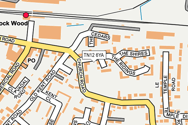 TN12 6YA map - OS OpenMap – Local (Ordnance Survey)