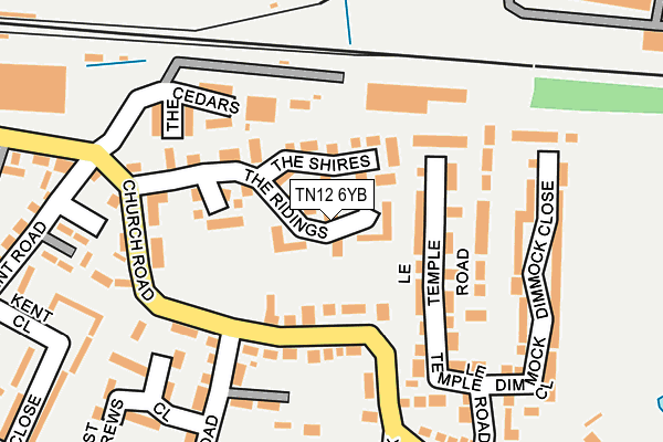 TN12 6YB map - OS OpenMap – Local (Ordnance Survey)