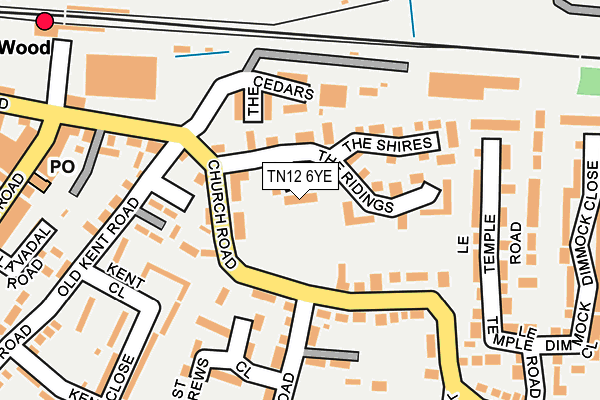 TN12 6YE map - OS OpenMap – Local (Ordnance Survey)