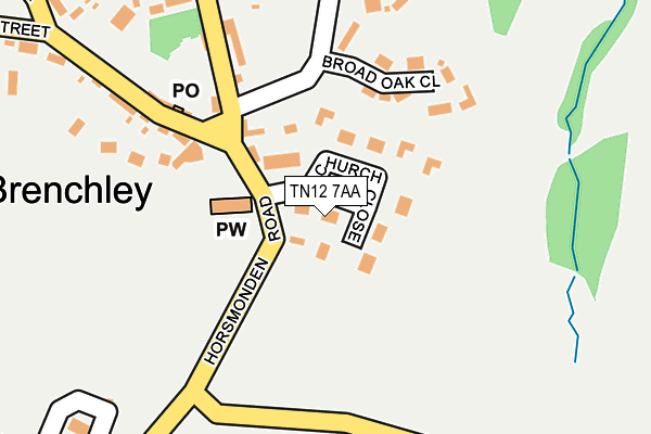 TN12 7AA map - OS OpenMap – Local (Ordnance Survey)
