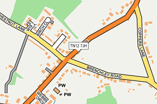 TN12 7JH map - OS OpenMap – Local (Ordnance Survey)