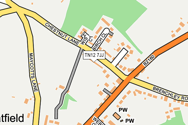TN12 7JJ map - OS OpenMap – Local (Ordnance Survey)