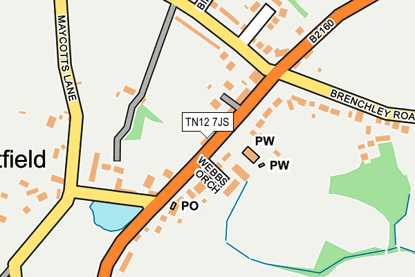 TN12 7JS map - OS OpenMap – Local (Ordnance Survey)