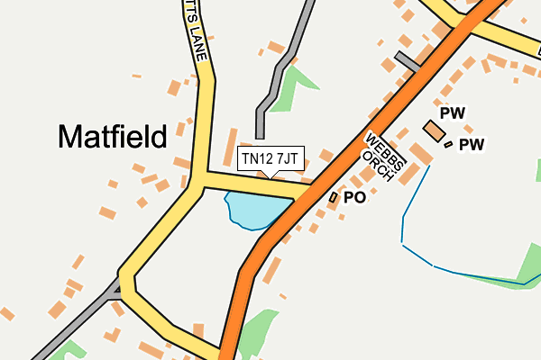 TN12 7JT map - OS OpenMap – Local (Ordnance Survey)