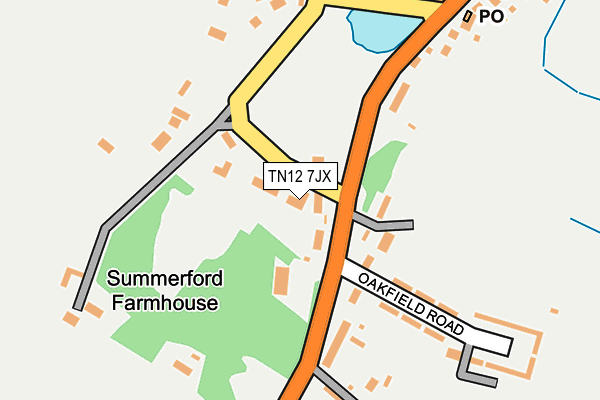 TN12 7JX map - OS OpenMap – Local (Ordnance Survey)