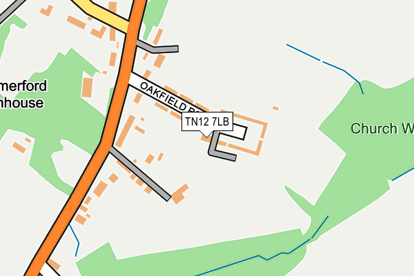TN12 7LB map - OS OpenMap – Local (Ordnance Survey)