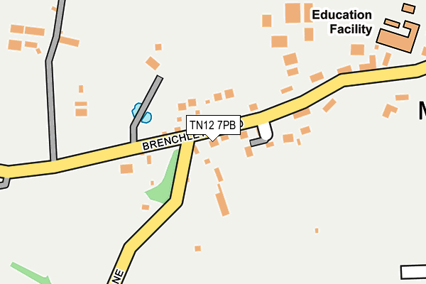 TN12 7PB map - OS OpenMap – Local (Ordnance Survey)
