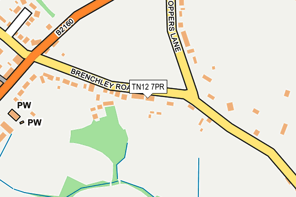 TN12 7PR map - OS OpenMap – Local (Ordnance Survey)