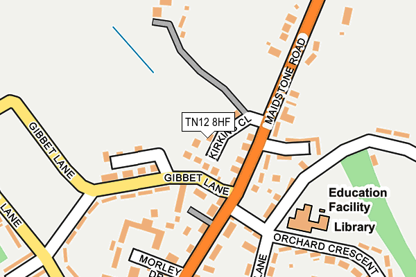 TN12 8HF map - OS OpenMap – Local (Ordnance Survey)