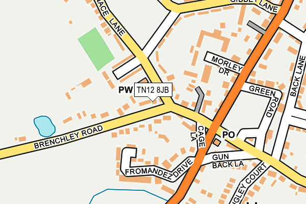 TN12 8JB map - OS OpenMap – Local (Ordnance Survey)
