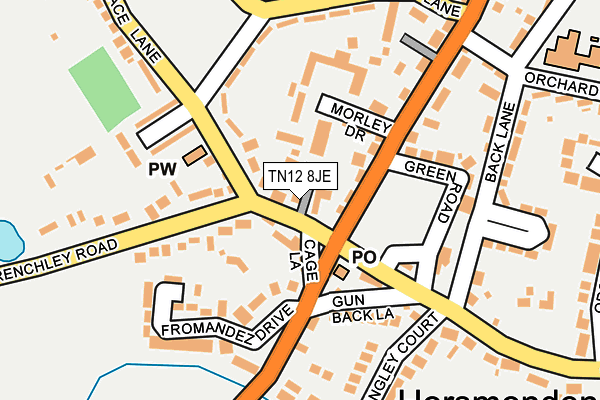 TN12 8JE map - OS OpenMap – Local (Ordnance Survey)