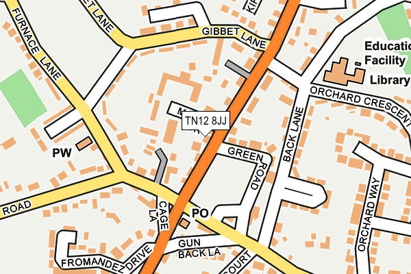 TN12 8JJ map - OS OpenMap – Local (Ordnance Survey)