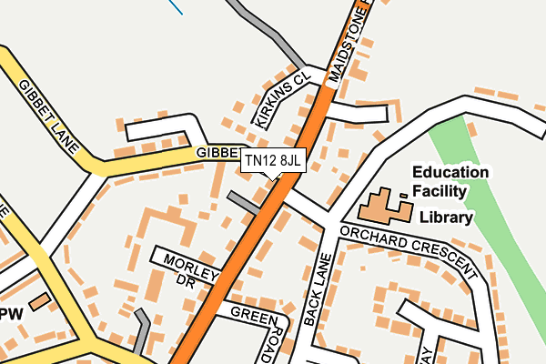 TN12 8JL map - OS OpenMap – Local (Ordnance Survey)