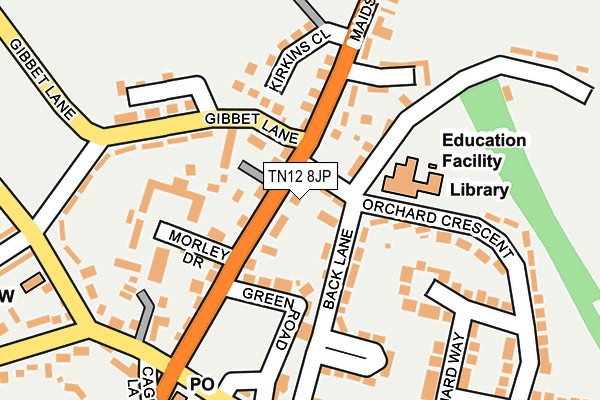 TN12 8JP map - OS OpenMap – Local (Ordnance Survey)