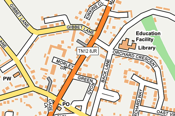 TN12 8JR map - OS OpenMap – Local (Ordnance Survey)