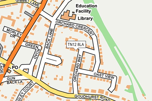 TN12 8LA map - OS OpenMap – Local (Ordnance Survey)