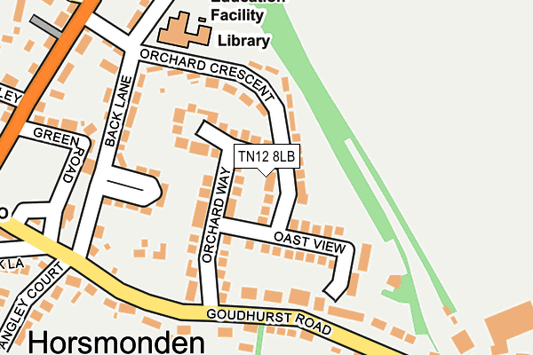 TN12 8LB map - OS OpenMap – Local (Ordnance Survey)
