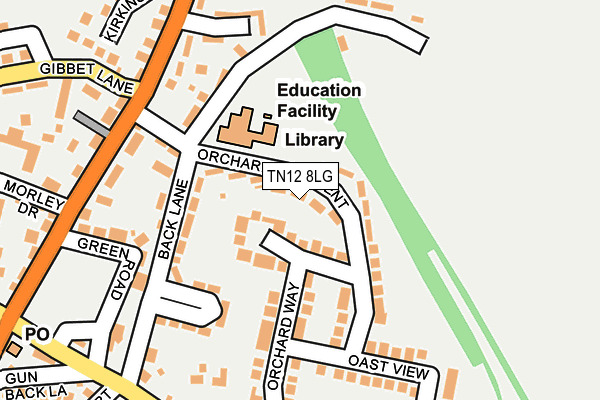 TN12 8LG map - OS OpenMap – Local (Ordnance Survey)