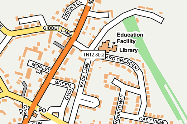 TN12 8LQ map - OS OpenMap – Local (Ordnance Survey)