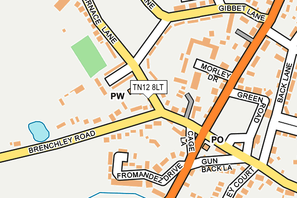 TN12 8LT map - OS OpenMap – Local (Ordnance Survey)