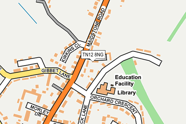 TN12 8NG map - OS OpenMap – Local (Ordnance Survey)