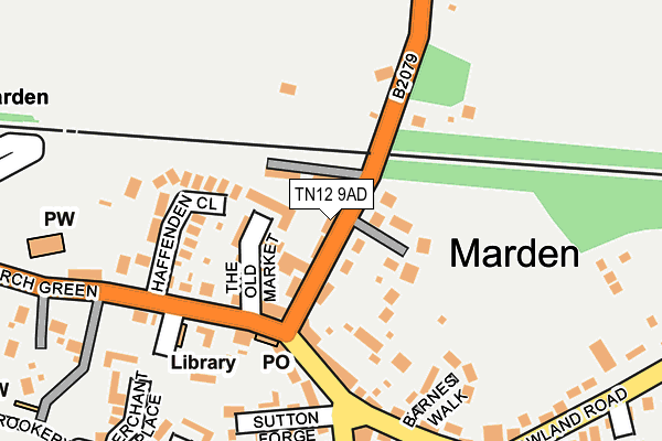 TN12 9AD map - OS OpenMap – Local (Ordnance Survey)