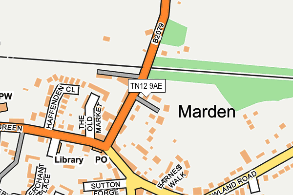 TN12 9AE map - OS OpenMap – Local (Ordnance Survey)