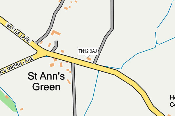 TN12 9AJ map - OS OpenMap – Local (Ordnance Survey)