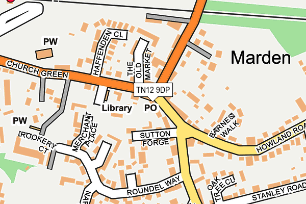 TN12 9DP map - OS OpenMap – Local (Ordnance Survey)