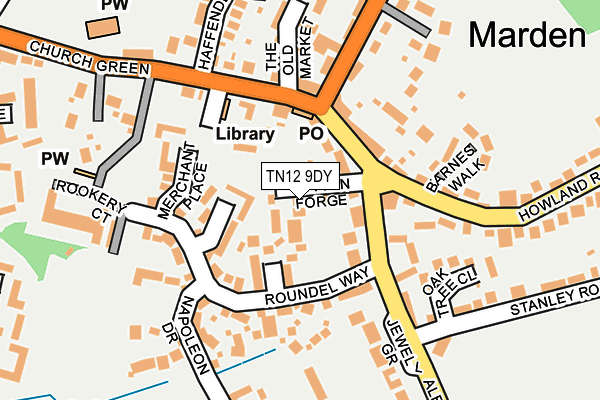 TN12 9DY map - OS OpenMap – Local (Ordnance Survey)