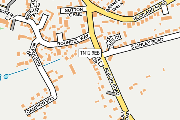 TN12 9EB map - OS OpenMap – Local (Ordnance Survey)
