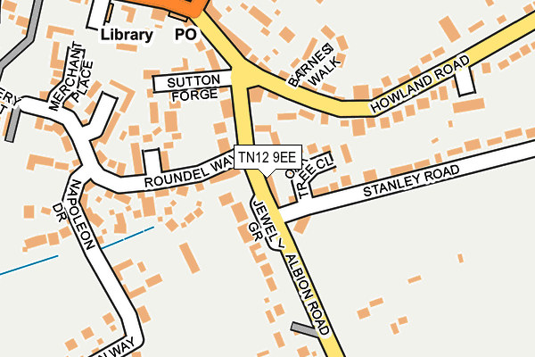 TN12 9EE map - OS OpenMap – Local (Ordnance Survey)