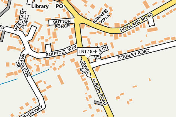 TN12 9EF map - OS OpenMap – Local (Ordnance Survey)