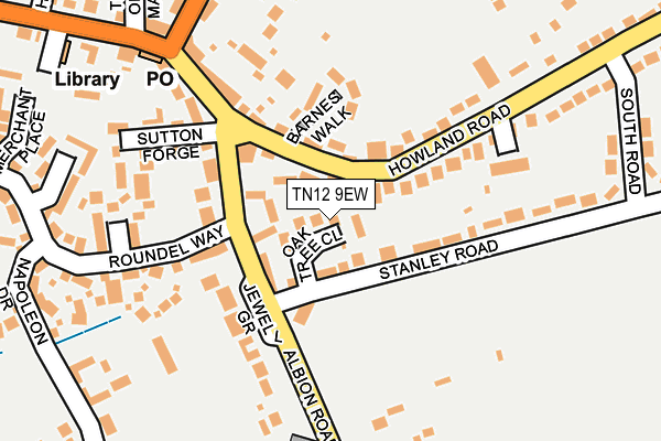 TN12 9EW map - OS OpenMap – Local (Ordnance Survey)