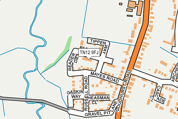 TN12 9FJ map - OS OpenMap – Local (Ordnance Survey)