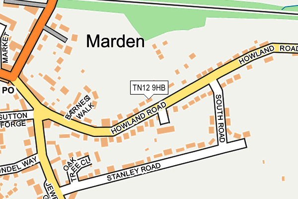 TN12 9HB map - OS OpenMap – Local (Ordnance Survey)