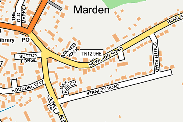 TN12 9HE map - OS OpenMap – Local (Ordnance Survey)