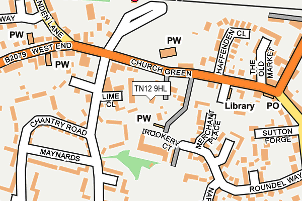 TN12 9HL map - OS OpenMap – Local (Ordnance Survey)