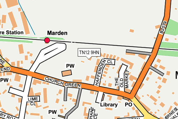 TN12 9HN map - OS OpenMap – Local (Ordnance Survey)