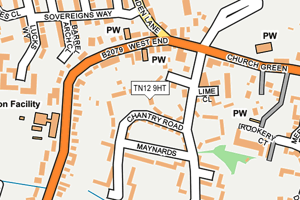 TN12 9HT map - OS OpenMap – Local (Ordnance Survey)