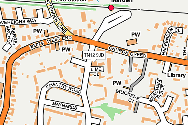 TN12 9JD map - OS OpenMap – Local (Ordnance Survey)