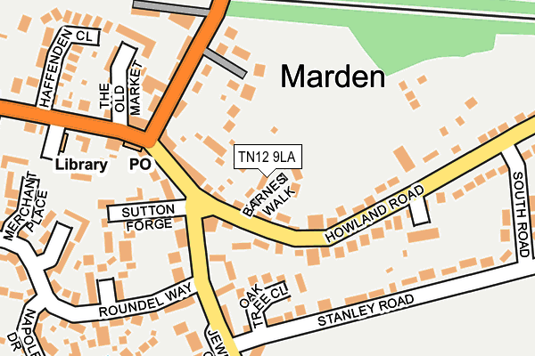 TN12 9LA map - OS OpenMap – Local (Ordnance Survey)