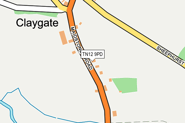 TN12 9PD map - OS OpenMap – Local (Ordnance Survey)
