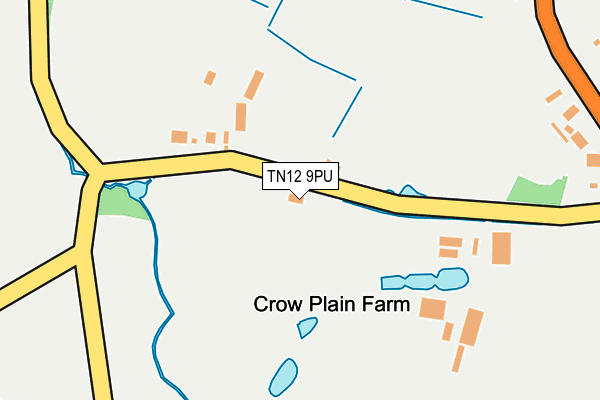 TN12 9PU map - OS OpenMap – Local (Ordnance Survey)